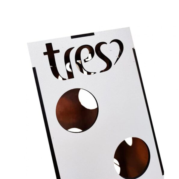 Torre Porta Capsulas Três Corações Mdf Branco - Imagem 2