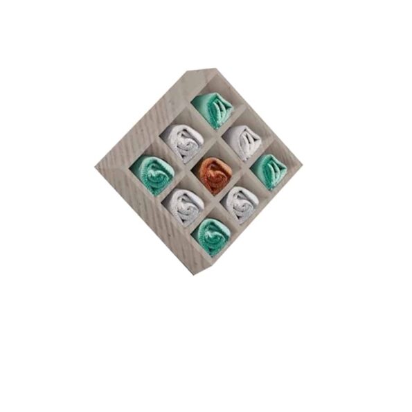 Porta Toalha 9 Lugares Madeirado Em Mdf - Imagem 4