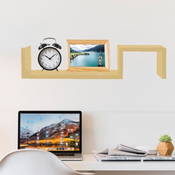 Prateleira Zig Zag Natural Em Mdf - Imagem 2