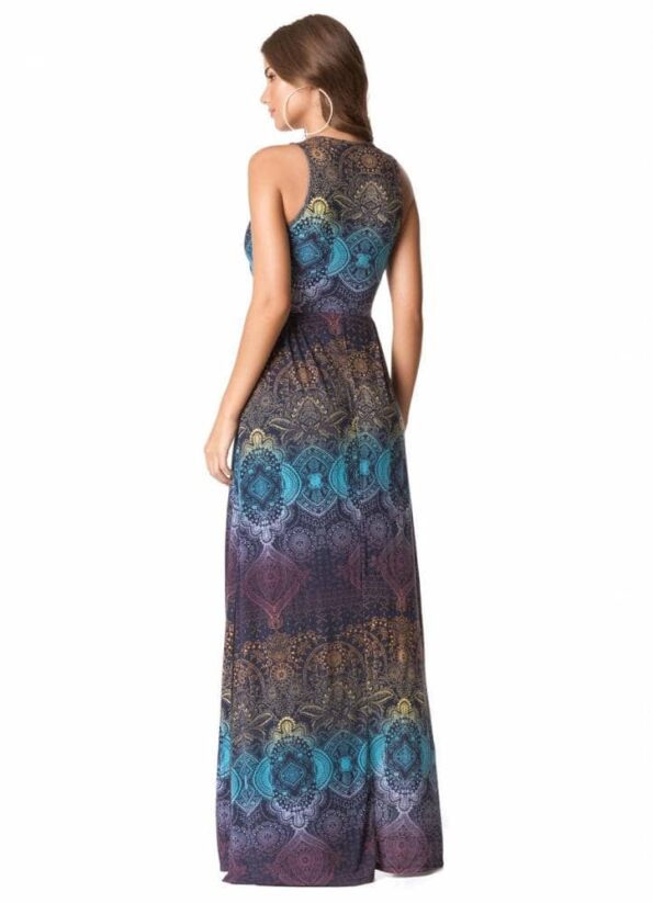 532a.jpg Vestido Longo Viscolycra Estampa Degradê Fendas - Imagem 2