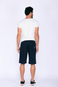 Bermuda Macaw 7796 Azul Marinho Elástico Sarja - Imagem 6