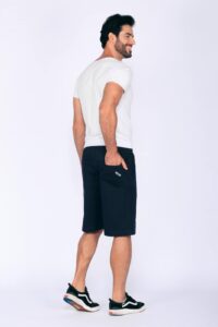 Bermuda Macaw 7796 Azul Marinho Elástico Sarja - Imagem 5