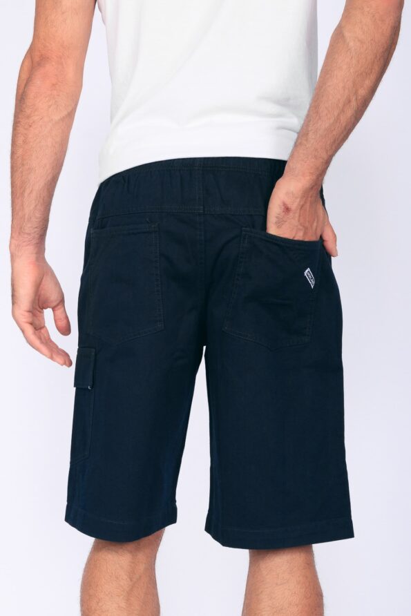 Bermuda Macaw 7796 Azul Marinho Elástico Sarja - Imagem 9