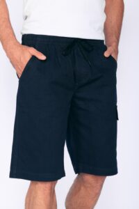 Bermuda Macaw 7796 Azul Marinho Elástico Sarja - Imagem 8