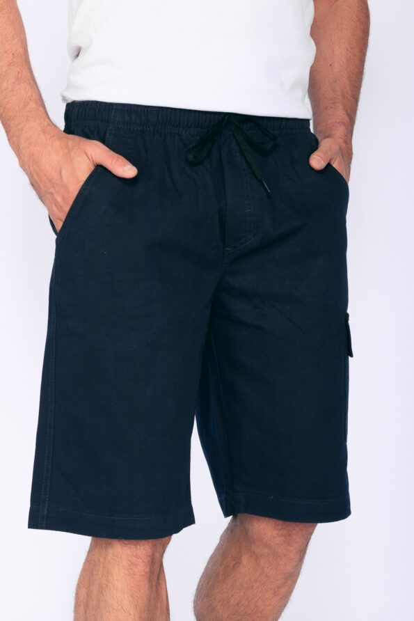 Bermuda Macaw 7796 Azul Marinho Elástico Sarja - Imagem 8