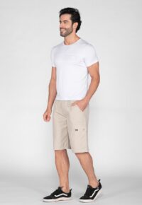 Bermuda Macaw Elástico Sarja 7813 Bege - Imagem 2