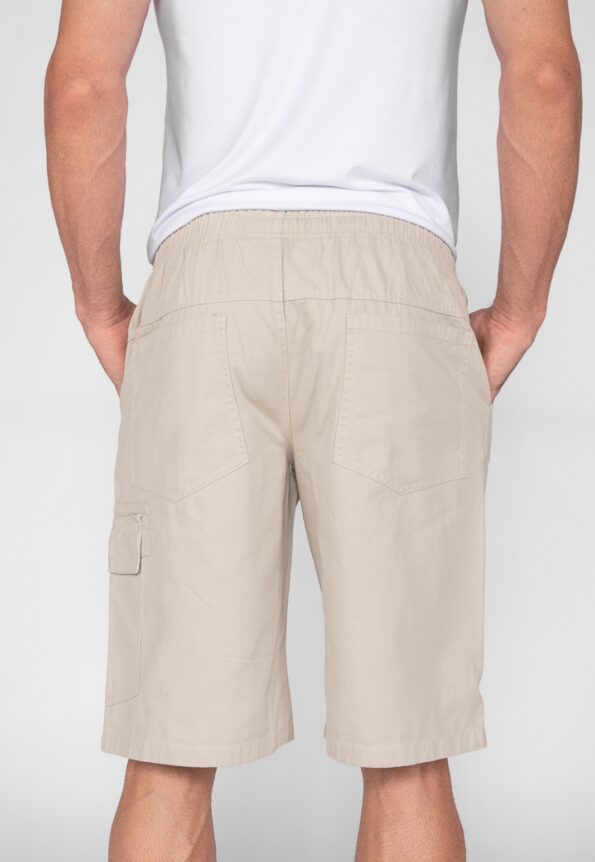 Bermuda Macaw Elástico Sarja 7813 Bege - Imagem 6