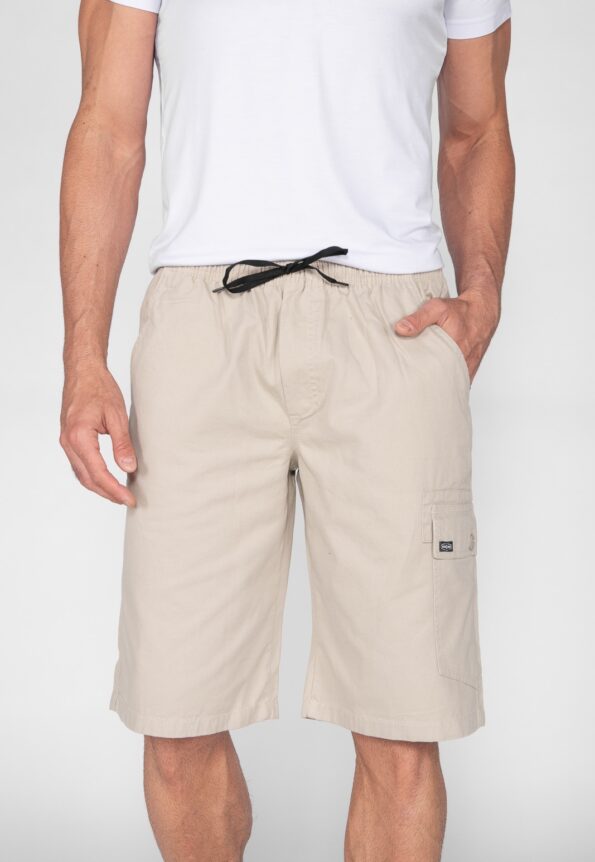 Bermuda Macaw Elástico Sarja 7813 Bege - Imagem 4