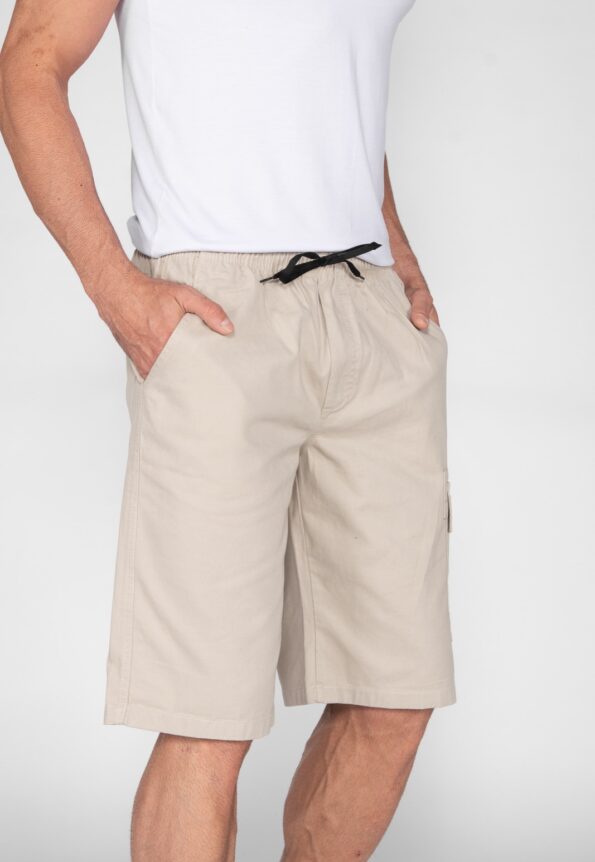 Bermuda Macaw Elástico Sarja 7813 Bege - Imagem 5