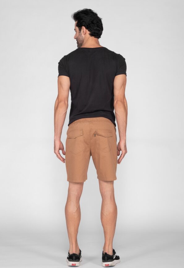 Bermuda Macaw 7842 Bege Escuro Elástico Sarja - Imagem 5