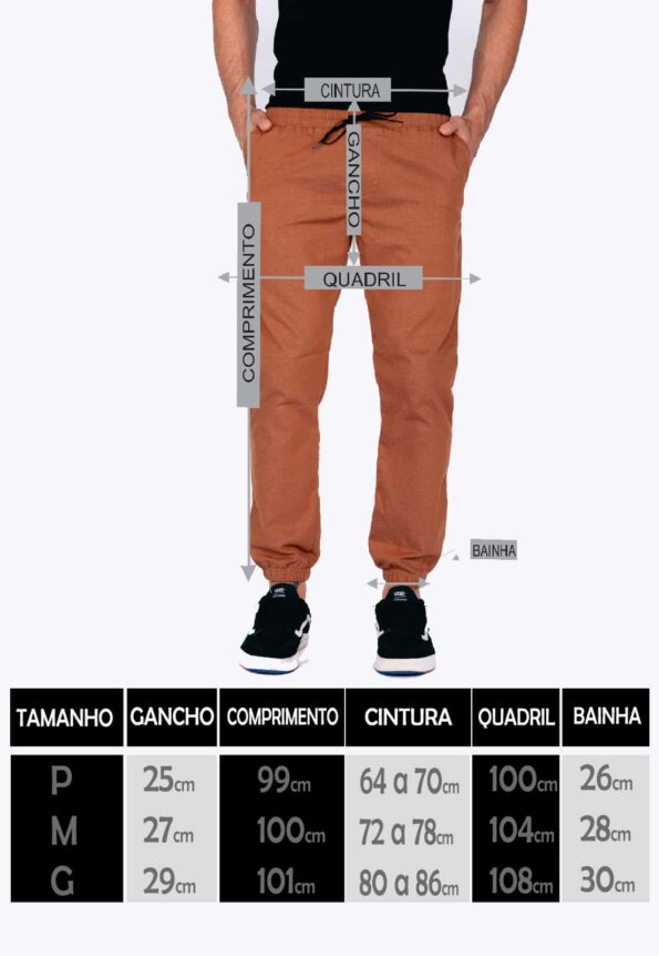 7849-medidas.jpg Calça Jogger Macaw 7849 Verde - Imagem 9