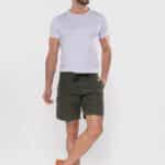 Bermuda Macaw 7854 Verde Elástico Sarja