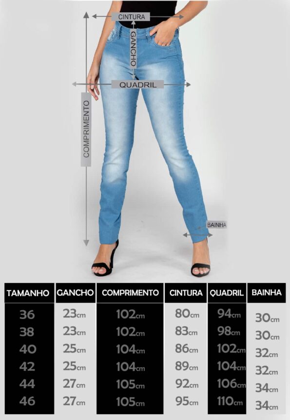 Calça Jeans 7864 Preta Bella Canvas - Imagem 8
