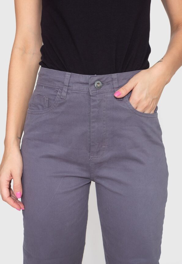 Calça Skinny 7873 Cinza Bella Canvas - Cintura Alta - Imagem 7
