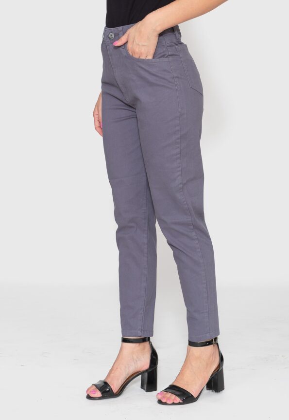 Calça Skinny 7873 Cinza Bella Canvas - Cintura Alta - Imagem 5