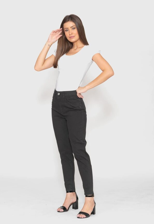 Calça Skinny 7873 Preto Bella Canvas - Cintura Alta - Imagem 2