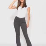 Calça Flair 7874 Chumbo Bella Canvas - Cintura Alta