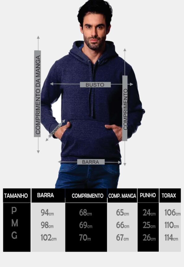 Blusa Moletom 7892 Azul Mescla - Imagem 9
