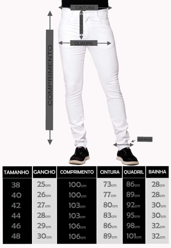 Calça Sarja 7901 Branca - Imagem 8