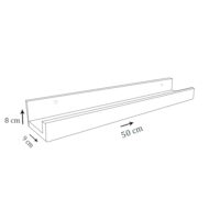 Prateleira Esmalteria Simples 50 Cm Natural Em Mdf - Imagem 3