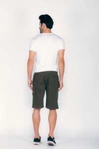 Bermuda Macaw 7851 Verde Elástico Sarja - Imagem 4