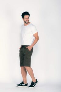 Bermuda Macaw 7851 Verde Elástico Sarja - Imagem 2