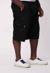 Bermuda Macaw 7848 Preto Elástico Plus Size Sarja - Imagem 7