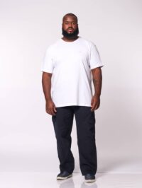 Calça Macaw 7868 Azul Marinho Plus Size Sarja