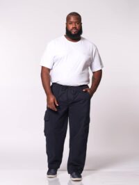 Calça Macaw 7868 Azul Marinho Plus Size Sarja - Imagem 3