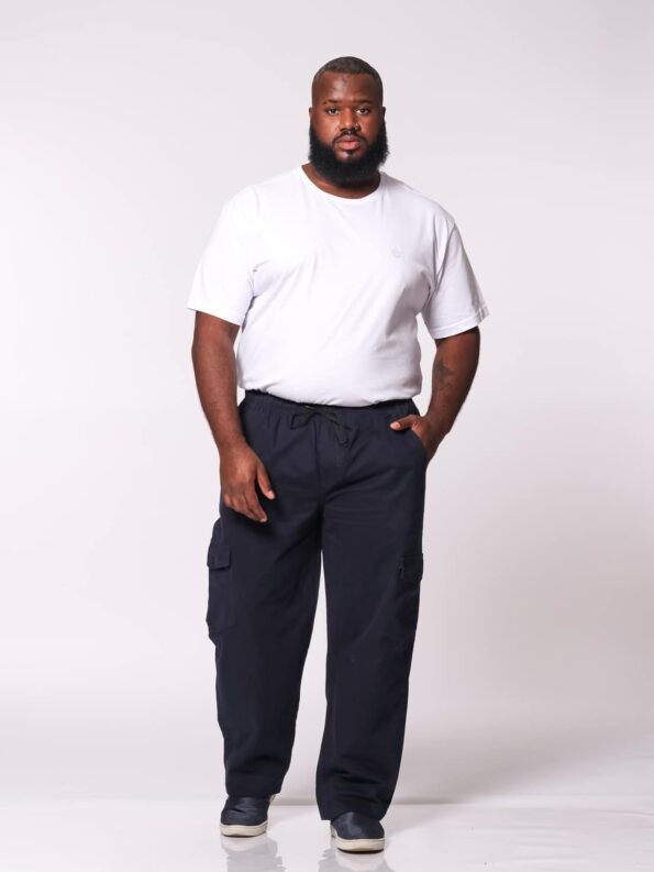 IMG_8968.jpg Calça Macaw 7868 Azul Marinho Plus Size Sarja - Imagem 3