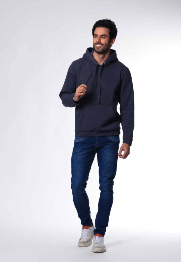 Blusa Moletom 7892 Azul Mescla - Imagem 2