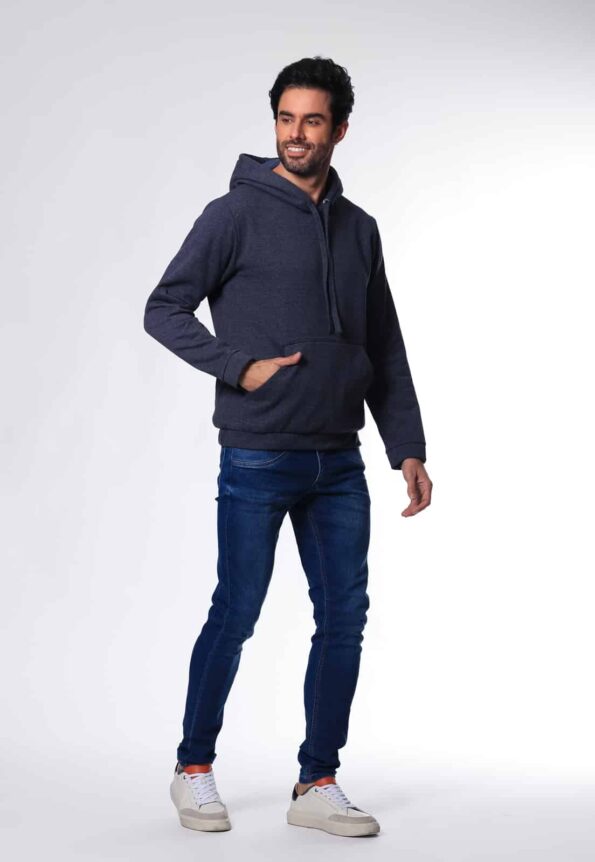 Blusa Moletom 7892 Azul Mescla - Imagem 3