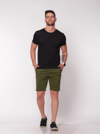 Bermuda 7899 Verde Elástico Sarja