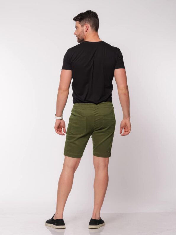 Bermuda 7899 Verde Elástico Sarja - Imagem 4