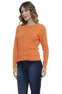 Blusa Tricot Relevo Trançada Manga Longa - Imagem 5