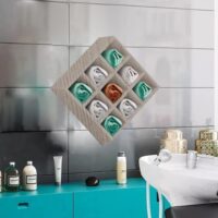 Porta Toalha 9 Lugares Madeirado Em Mdf - Imagem 5