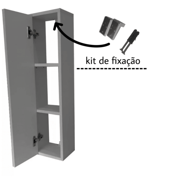 Armário Nicho Toalheiro Branco Em Mdf - Imagem 8