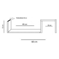 Prateleira Zig Zag Natural Em Mdf - Imagem 4