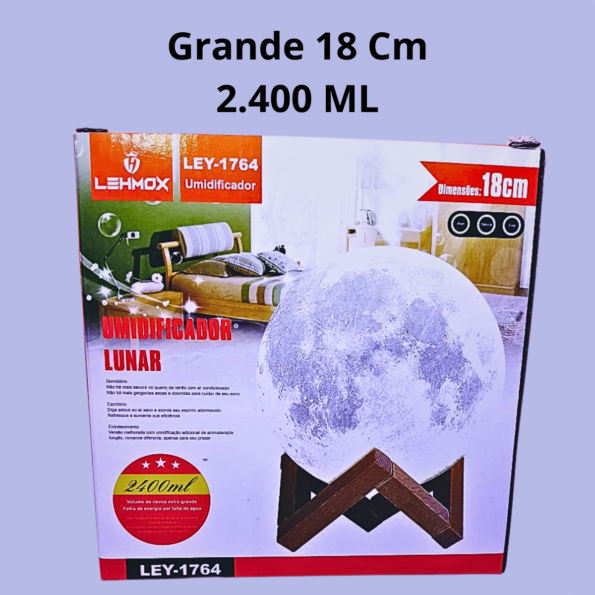 umidificador-eletroradiobraz-3.png umidificador aromatizador luminaria lua maior 2400ml 18cm