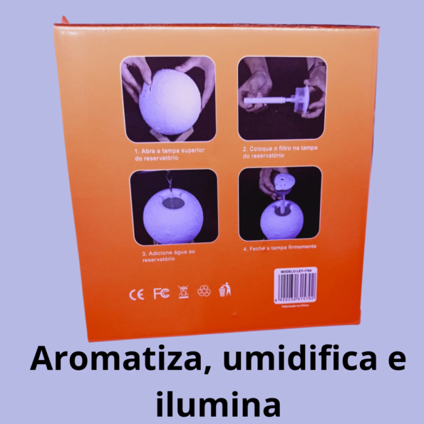 umidificador-eletroradiobraz-4.png umidificador aromatizador luminaria lua maior 2400ml 18cm