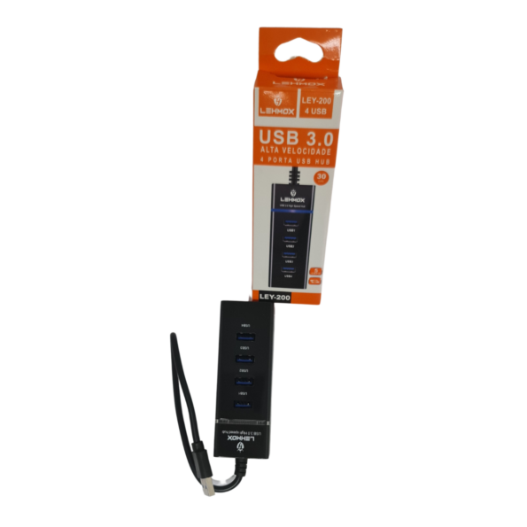 hub usb 4 portas usb alta velocidade 3.0 30 cm ley 200