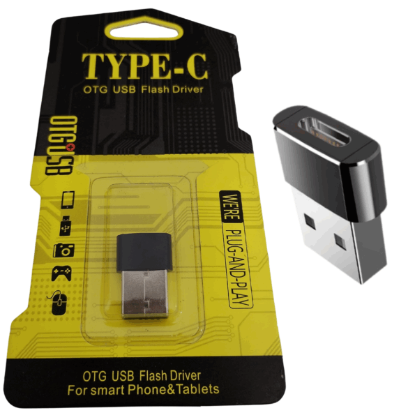 adaptador otg usb macho x typo c fêmea p/ celular e pc