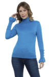 blusa tricot manga longa cacharrel botões