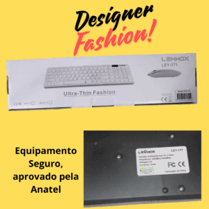 kit teclado mouse sem fio capa de silicone homologado anatel