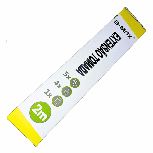 extensão tomada filtro de linha 5 tomadas + 4 usb + 1 tipo c