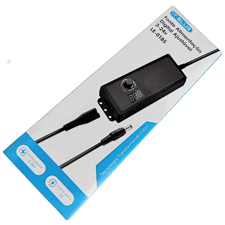 fonte de alimentação digital ajustável 3 24v | alta precisão e versatilidade!