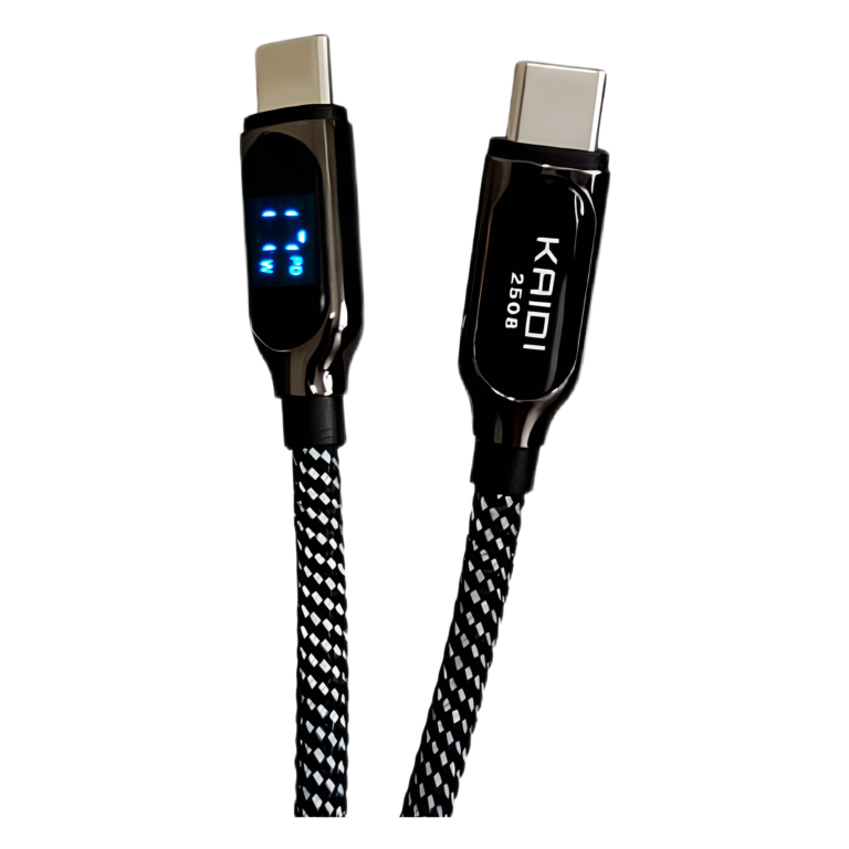 cabo tipo c tipo c 6a pd display de voltagem turbo 1metro