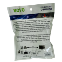 cabo hdmi para dvi 1.8m conectores banhados a ouro full hd