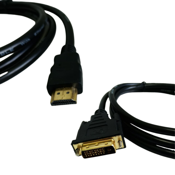 cabo hdmi para dvi 1.8m conectores banhados a ouro full hd
