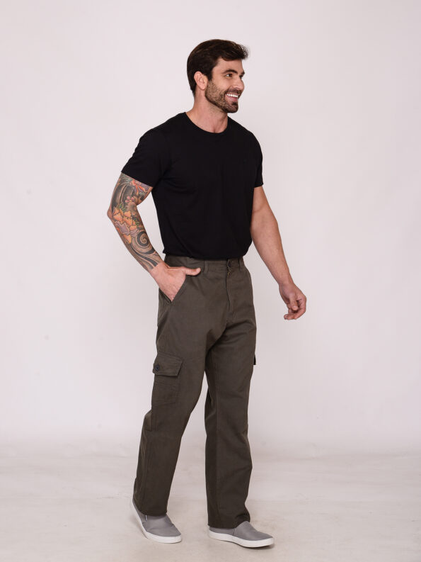 calça cargo macaw sarja 7888 chumbo